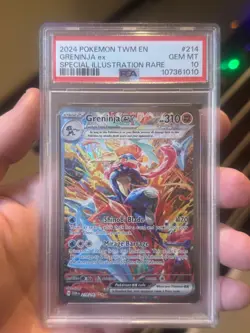 2024 Pokemon Greninja ex 214/167 SIR Twilight Masquerade PSA 10 GEM MINT - Image 1