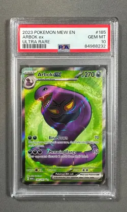 2023 PSA 10 Pokemon MEW EN ARBOK ex ULTRA RARE #185 - Image 1