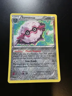 Forretress 60/106 Flashfire Reverse Holo Rare Pokemon Card - LP - Image 1