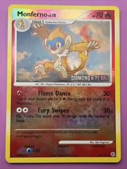 Monferno 56/130 Diamond & Pearl Reverse Holo Stamped Promo Pokemon Card - Image 3