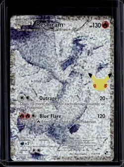 2021 Pokemon SWSH Celebrations Reshiram Classic Collection #113/114 - Image 1