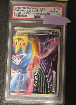 Pokemon DARKRAI & CRESSELIA LEGEND HG & SS #100 (Bottom) HOLO PSA 10 - ENGLISH - Image 1