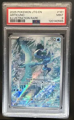 2025 Pokemon Journey Together Articuno Illustration Rare #161/159 PSA 9 - Image 1