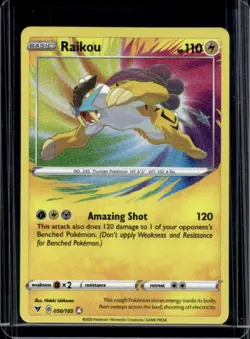 2020 Pokemon SWSH Vivid Voltage Raikou #050/185 - Image 1