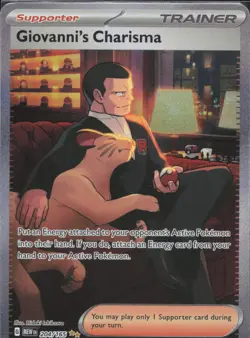 Pokemon TCG - Giovanni's Charisma 204/165 Special Illustration Rare 151 - 774 - Image 1