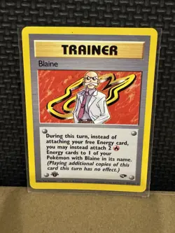 2000 Pokemon Gym Challenge - Blaine - 1st Edition Ungraded 100/132 - Image 1