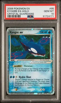 Kyogre Ex PSA 10 Pokemon Crystal Guardians #95/100 - Image 1