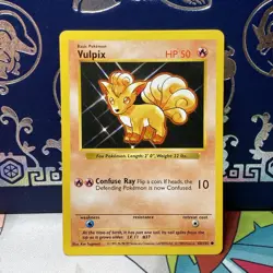 Pokemon Vulpix Common Unlimited Base Set (Shadowless) 068/102 NM - Image 1