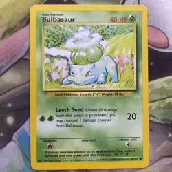 Pokemon TCG Bulbasaur Base Set 44/102 Regular 1999-2000 Wizards Base Set - Image 1