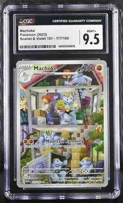 Machoke Illustration Rare (177/165) Scarlet & Violet 151 Pokemon CGC 9.5 Mint+ - Image 1