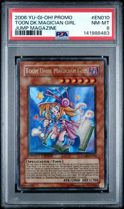 PSA 8 Toon Dark Magician Girl JUMP-EN010 Shonen Jump Magazine 2006 Yugioh Promo - Image 1