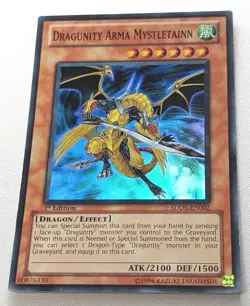 Yu-Gi-Oh Dragunity Arma Mystletainn SDDL-EN002 Super Rare 1st Edition - Image 1