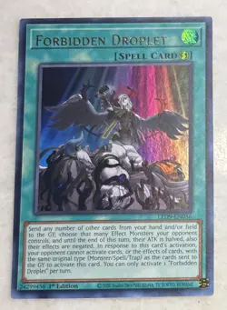 Forbidden Droplet LED9-EN056 Ultra Rare 1st Edition Yugioh - Image 1