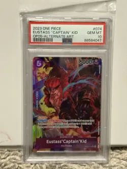 One Piece Eustass Captain Kid OP05-074 Alt Art PSA 10 - Image 1