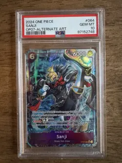 Sanji 2024 One Piece #OP07-064 SR ALT ART 🔥💎PSA10💎🔥 - Image 1