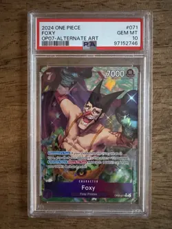 Foxy 2024 One Piece #OP07-071 R ALT ART 🔥💎PSA10💎🔥 - Image 1