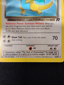 Dark Dragonite 22/82 Non Holo Team Rocket - Pokemon Card - NM - Image 2