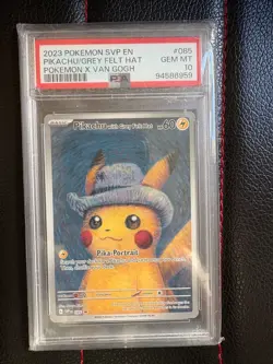 Pokemon x Van Gogh Museum: Pikachu with Grey Felt Hat Promo Card 820650856891 - Image 1