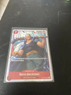 ONE PIECE Card Game: Benn.Beckman Character Card- OP09-009 SR -Super Rare- *FOIL - Image 1