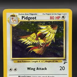 Pokemon Card Pidgeot Base Set 2 14/130 Unlimited Holo Rare SWIRL - Image 2