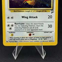 Pokemon Card Pidgeot Base Set 2 14/130 Unlimited Holo Rare SWIRL - Image 3