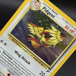 Pokemon Card Pidgeot Base Set 2 14/130 Unlimited Holo Rare SWIRL - Image 4