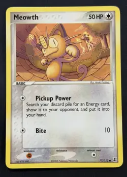 Pokemon Card - Delta Species 77/113 - MEOWTH (common) - Image 1