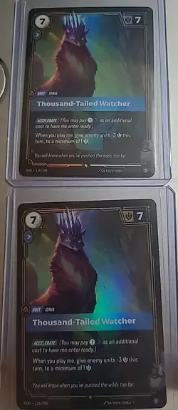 Six More Ionia Thousand-Tailed Watcher OGN Accelerate Holo Unit Card 116/298 - Image 1