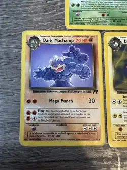 Pokemon Wotc Team Rocket 3 Rare Vintage Card Collection Lot Dark Machamp - Image 2