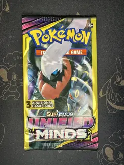 Pokemon Unified Minds 3 Card Booster Pack Complete Art Set of 4 Factory Sealed - Image 3