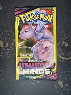 Pokemon Unified Minds 3 Card Booster Pack Complete Art Set of 4 Factory Sealed - Image 5