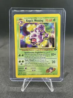 Pokemon TCG Koga's Weezing LP 50/132 Gym Challenge Regular Card WOTC Vintage - Image 1
