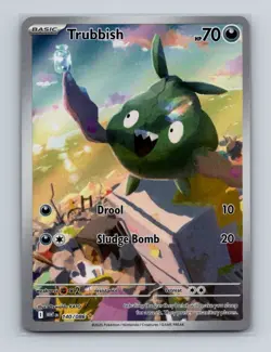 Trubbish 140 2025 Pokemon S&V White Flare Illustration Rare Card NM+ - Image 1
