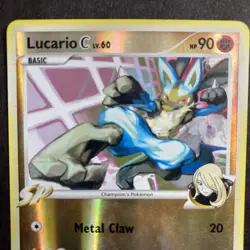 Pokemon 2009 Lucario C Reverse Holo Rare LP English Card 31/147 Supreme Victors - Image 2