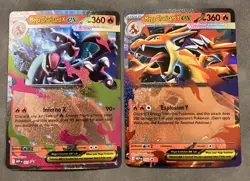 Mega Charizard X & Y ex (BOTH) - MEP029 & MEP030 Promos + 2 FREE BONUS CARDS - Image 1