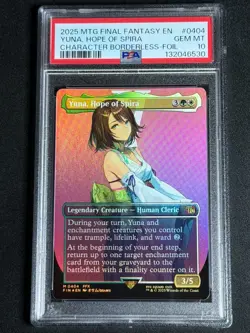 MTG Final Fantasy Borderless Foil Yuna Hope of Spira PSA 10 GEM MINT SP MYTHIC - Image 1