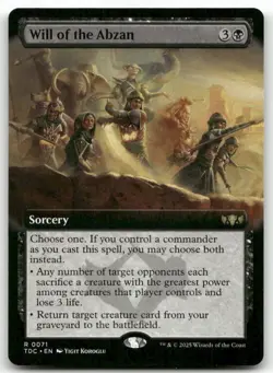 Will of the Abzan (Extended Art) #71 MTG Tarkir Dragonstorm TDC NM X1 - Image 1