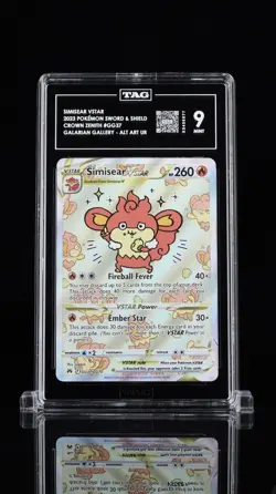 Pokemon Simisear VSTAR Galarian Gallery Alt Crown Zenith GG37/GG70 PSA TAG 9 - Image 1