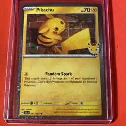 Pokemon Pikachu TCG Promo Stamped Holo Card 051/162 TEF Pokemon Day 2026 - Image 1