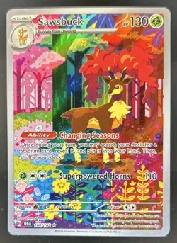 2024 Pokemon Temporal Forces Sawsbuck #166/162 - Image 1