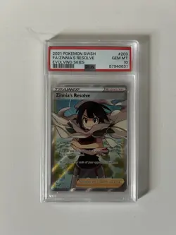 Pokemon SWSH FA Zinnias Resolve Evolving Skies 2021 Secret Evolution Psa 10 - Image 1
