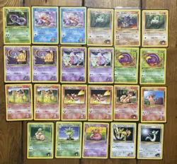 TCG Pokemon Mixed Card Lot Vintage. Jungle, Fossil, Gym Heroes 23 Cards - Image 1