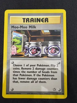 Pokemon TCG Miltank 41/111 AND Moo-Moo Milk 101/111 Pokemon Neo Genesis Set LP - Image 5