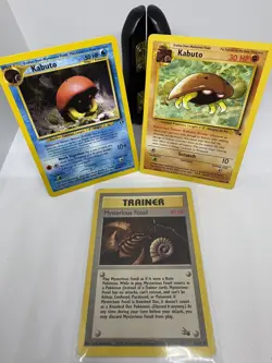 Pokemon TCG Kabuto 50/62 Fossil, Kabuto 56/75 Neo Discovery, Mysterious Fossil - Image 1