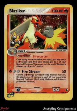 2003 Pokemon EX Ruby and Sapphire #3 Blaziken HOLO - Image 1