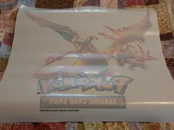 Pokemon Brilliant Stars Promotional Charizard Large Window Cling Decal 24” X 24” - Image 1