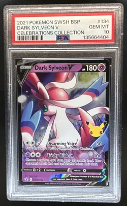 2019-2023 Pokemon SWSH Black Star Promos Dark Sylveon V Jumbo #SWSH134 PSA 10 - Image 1