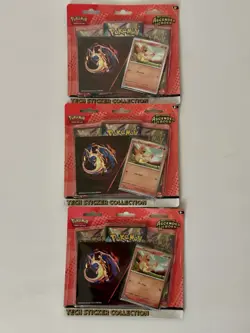 (x3) Pokemon Ascended Heroes Charmander Tech Sticker Collection - Image 1
