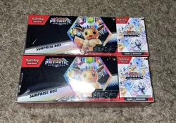 LOT OF 2 - Pokemon Prismatic Evolutions Surprise Box & Booster Bundle Sams Club - Image 1