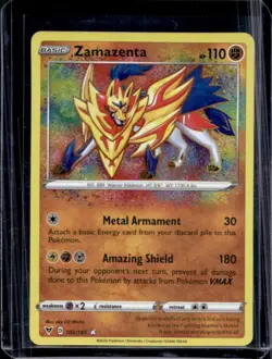 2020 Pokemon SWSH Vivid Voltage Zamazenta #102/185 - Image 1
